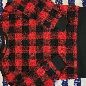 Gap Buffalo check sherpa sweatshirt